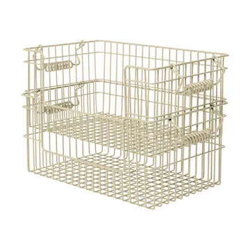 Cala stabelbar kurv 2-pakning - Cashmere, 28,7x18x13 cm - Ferm Living