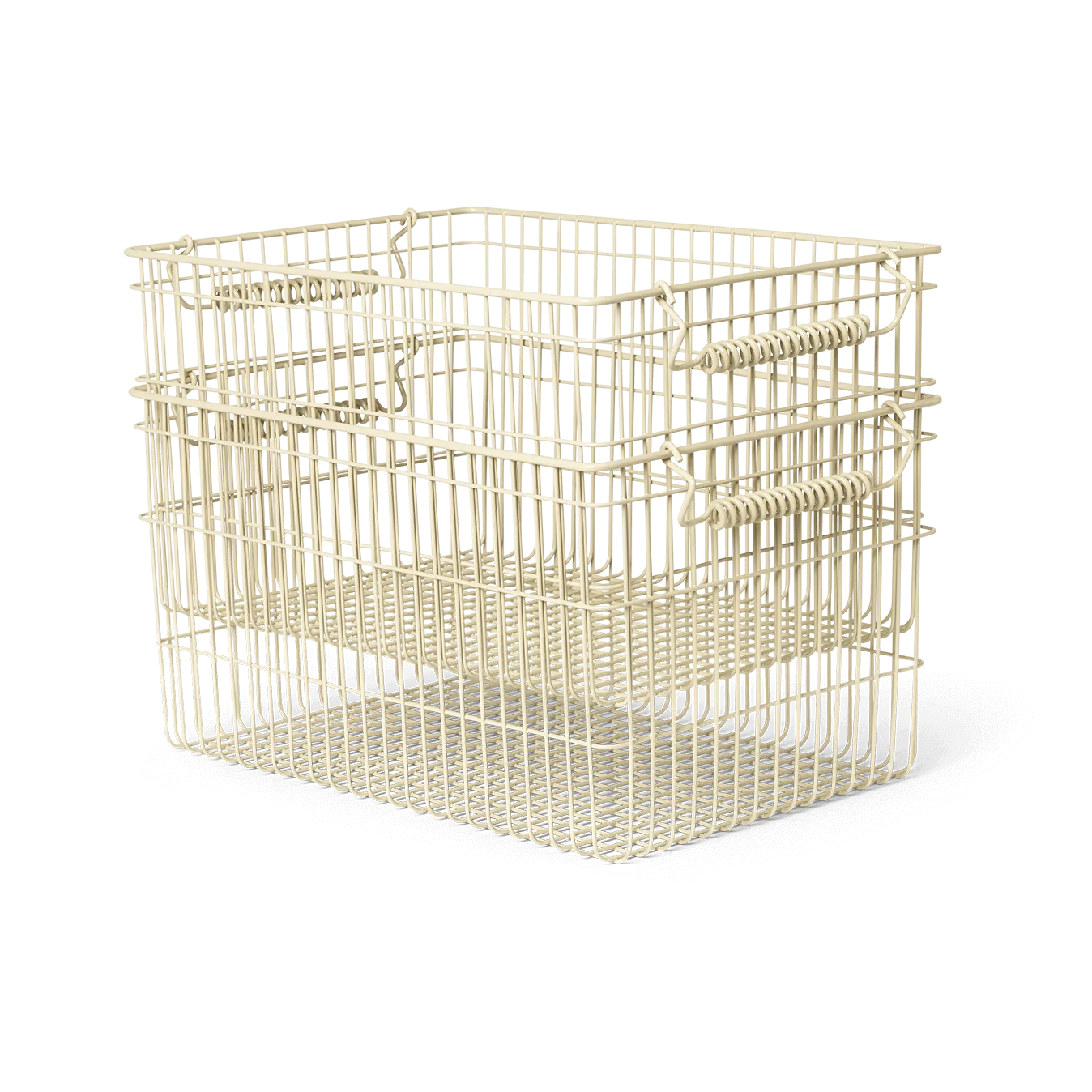 Cala stabelbar kurv 2-pakning, Cashmere, 36,2x26,2x20,2 cm Ferm Living