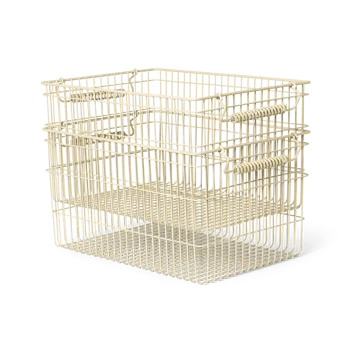 Cala stabelbar kurv 2-pakning - Cashmere, 36,2x26,2x20,2 cm - Ferm Living