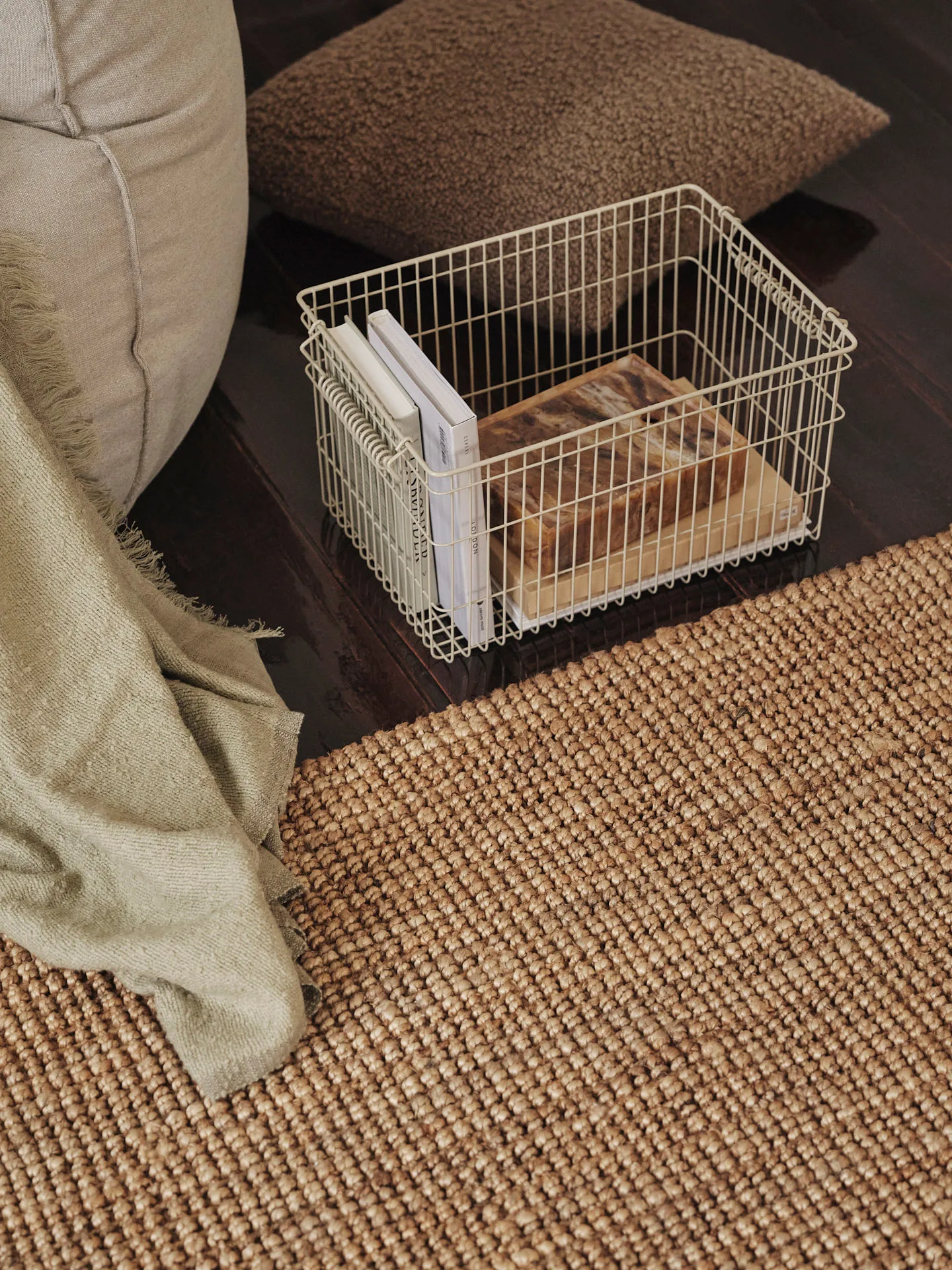 Cala stabelbar kurv 2-pakning, Cashmere, 36,2x26,2x20,2 cm Ferm Living