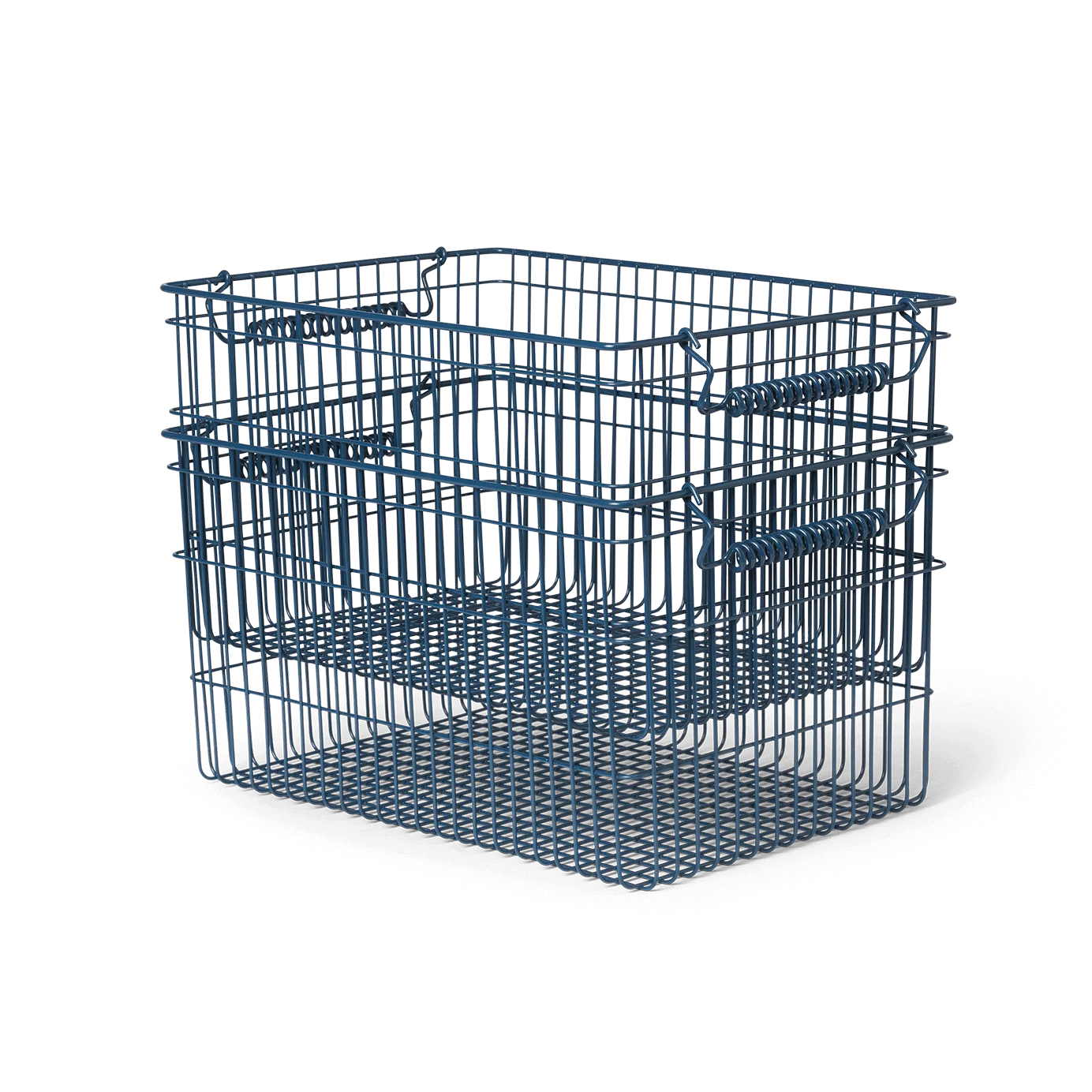Cala stabelbar kurv 2-pakning, Dark blue, 36,2x26,2x20,2 cm Ferm Living
