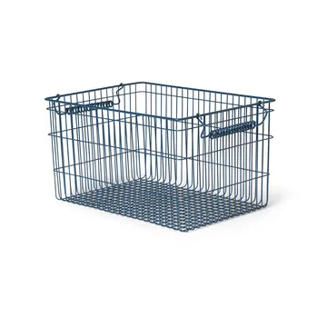 Cala stabelbar kurv 2-pakning - Dark blue, 36,2x26,2x20,2 cm - Ferm Living