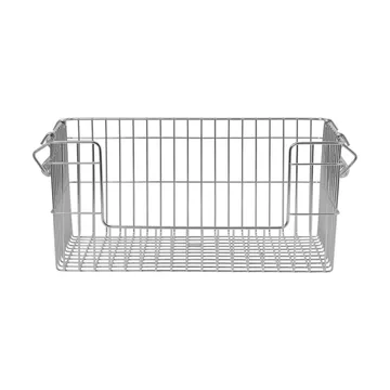 Cala stabelbar kurv 2-pakning - Stainless Steel, 28,7x18x13 cm - Ferm Living
