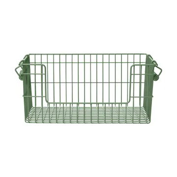 Cala stabelbar kurv 2-pakning - Verdant green, 28,7x18x13 cm - Ferm Living