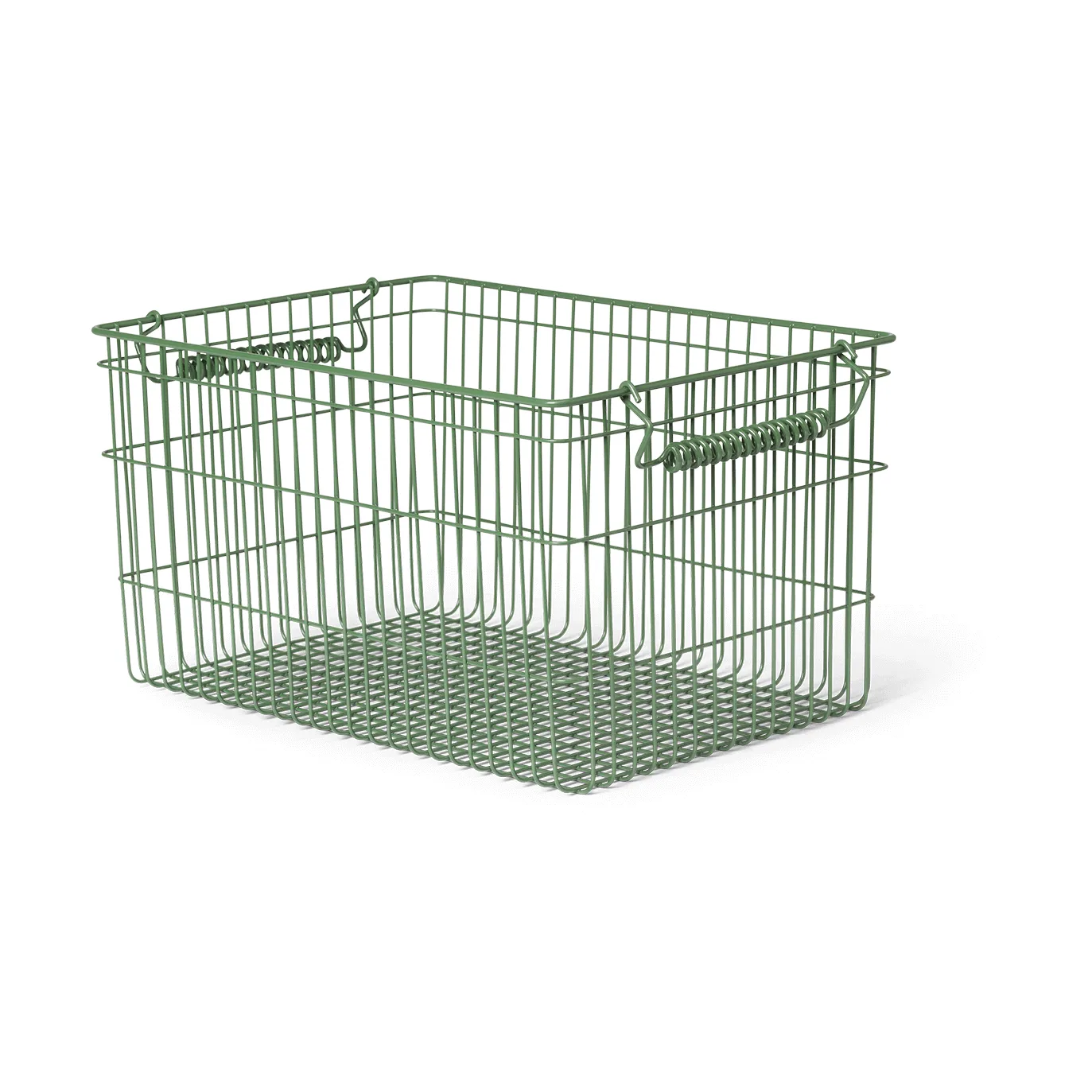 Cala stabelbar kurv 2-pakning, Verdant green, 36,2x26,2x20,2 cm Ferm Living