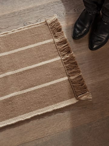 Calm kelim dørmatte - Dark Sand, Off-white, 50x70 cm - Ferm Living