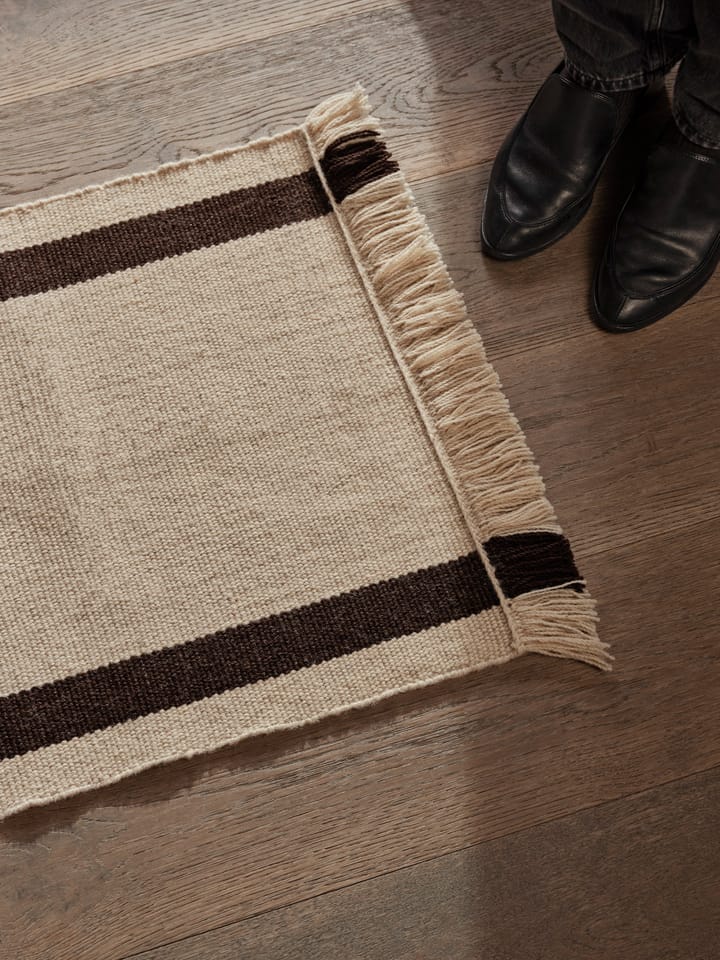 Calm kelim dørmatte, Off-white, Coffee, 50x70 cm Ferm Living