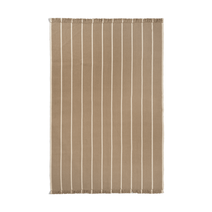 Calm kelim teppe - Dark Sand, Off-white, 200x300 cm - Ferm Living