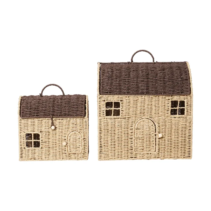 Casu husformede oppbevaringskurver, 2 deler - Natural-dark brown - Ferm Living