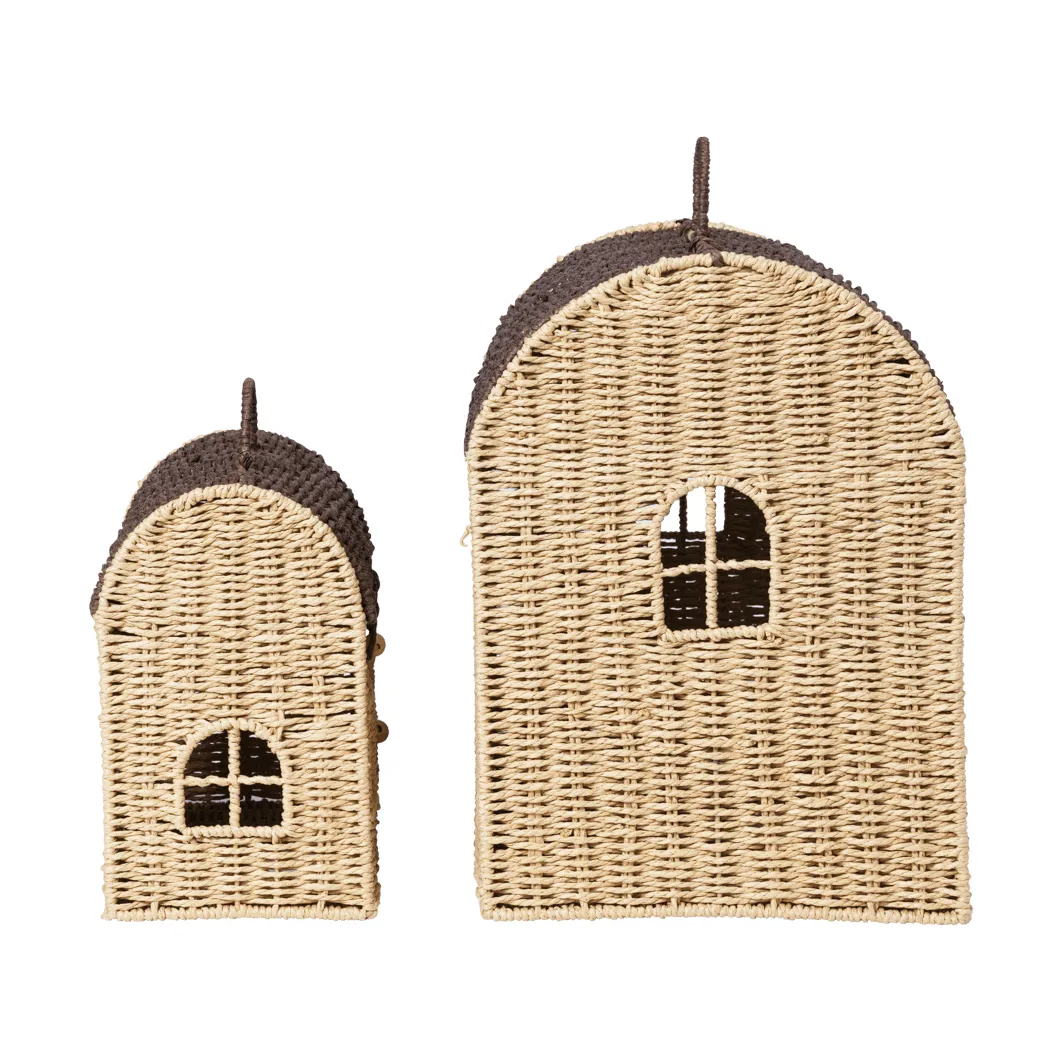 Casu husformede oppbevaringskurver, 2 deler, Natural-dark brown Ferm Living