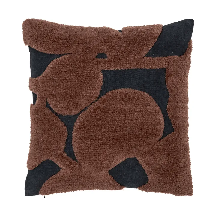 Cilla tuftet pute - Black-dark chocolate 50x50 cm - Ferm Living