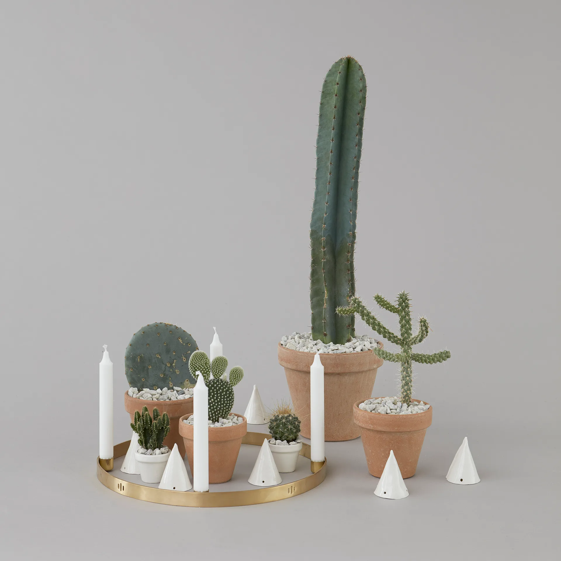 Circle messing lysestake, stor Ferm Living