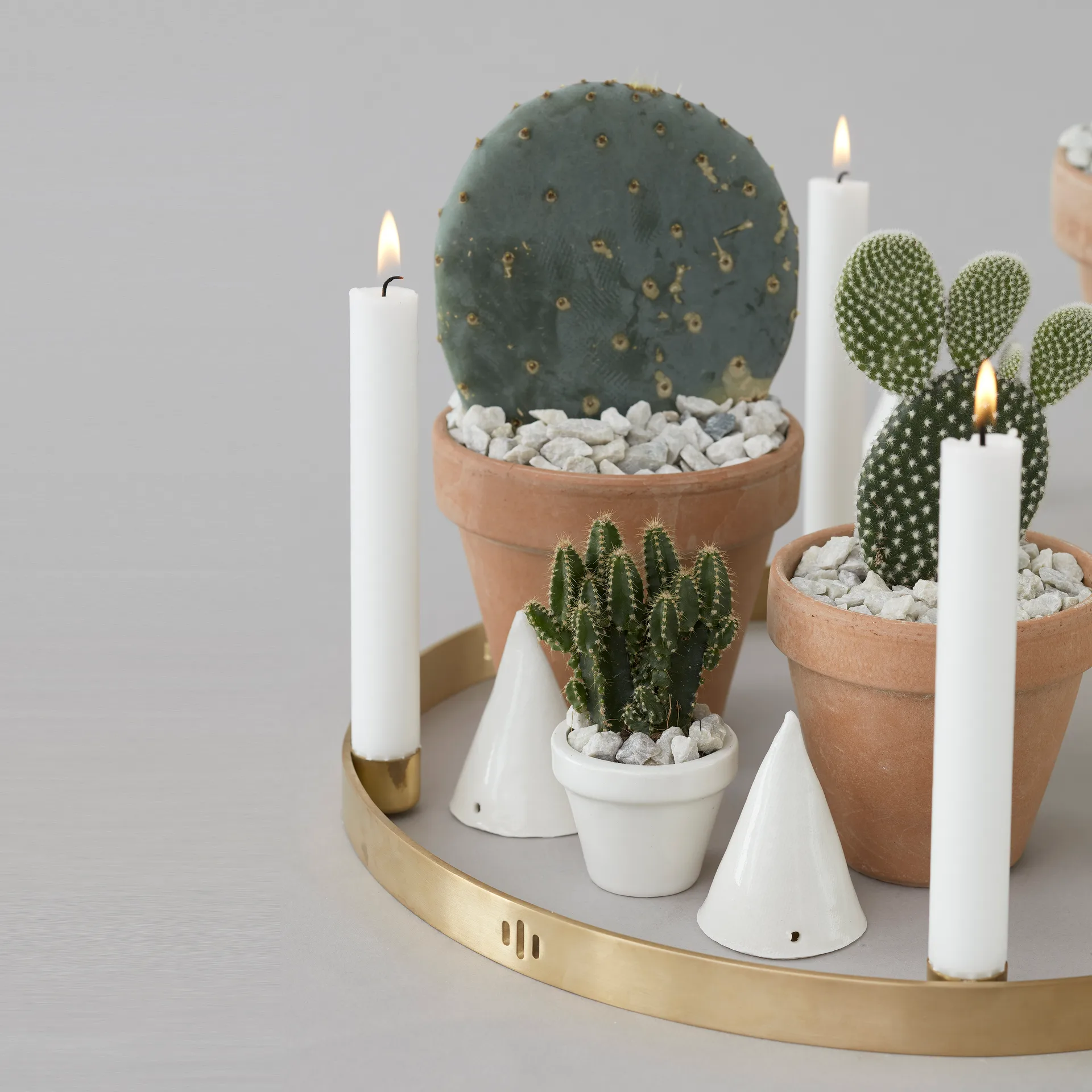 Circle messing lysestake, stor Ferm Living