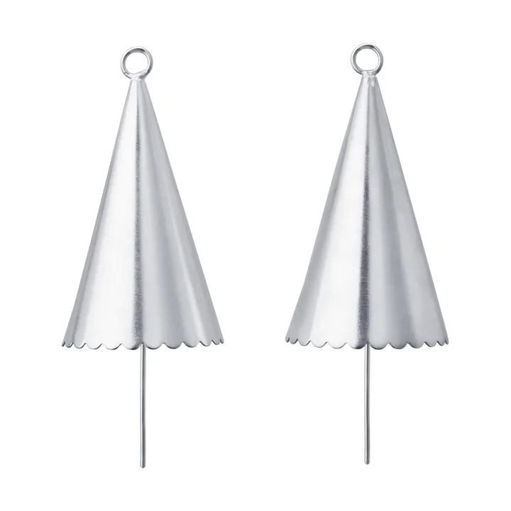Cone bell dekorasjonsheng 2-pakning - Silver - Ferm Living