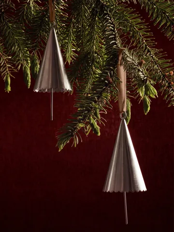 Cone bell dekorasjonsheng 2-pakning - Silver - Ferm Living