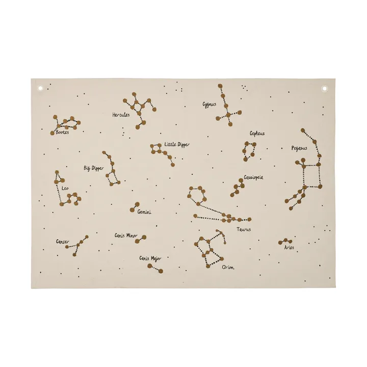 Constellation tekstilkart - Undyed, 70x100 cm - Ferm Living