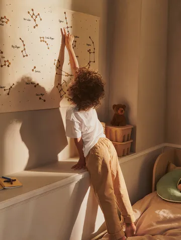 Constellation tekstilkart - Undyed, 70x100 cm - Ferm Living