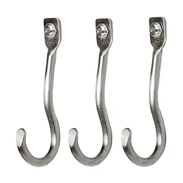 Curvature knagg 3-pakning - Stainless steel - Ferm Living