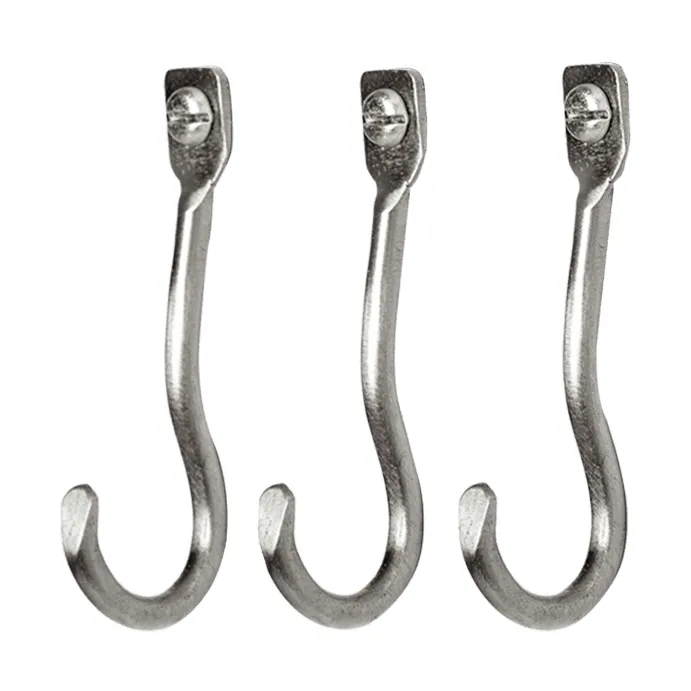 Curvature knagg 3-pakning - Stainless steel - Ferm Living