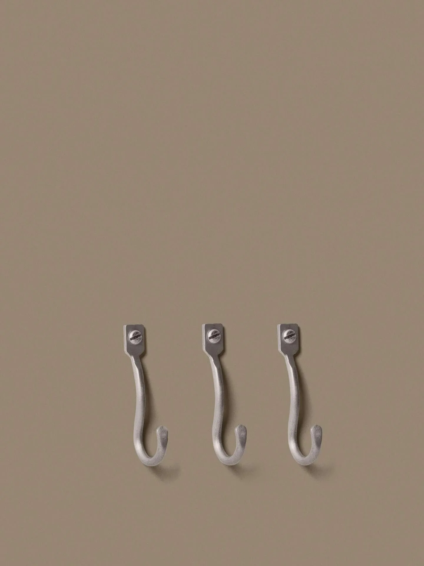 Curvature knagg 3-pakning, Stainless steel Ferm Living