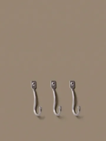 Curvature knagg 3-pakning - Stainless steel - Ferm Living