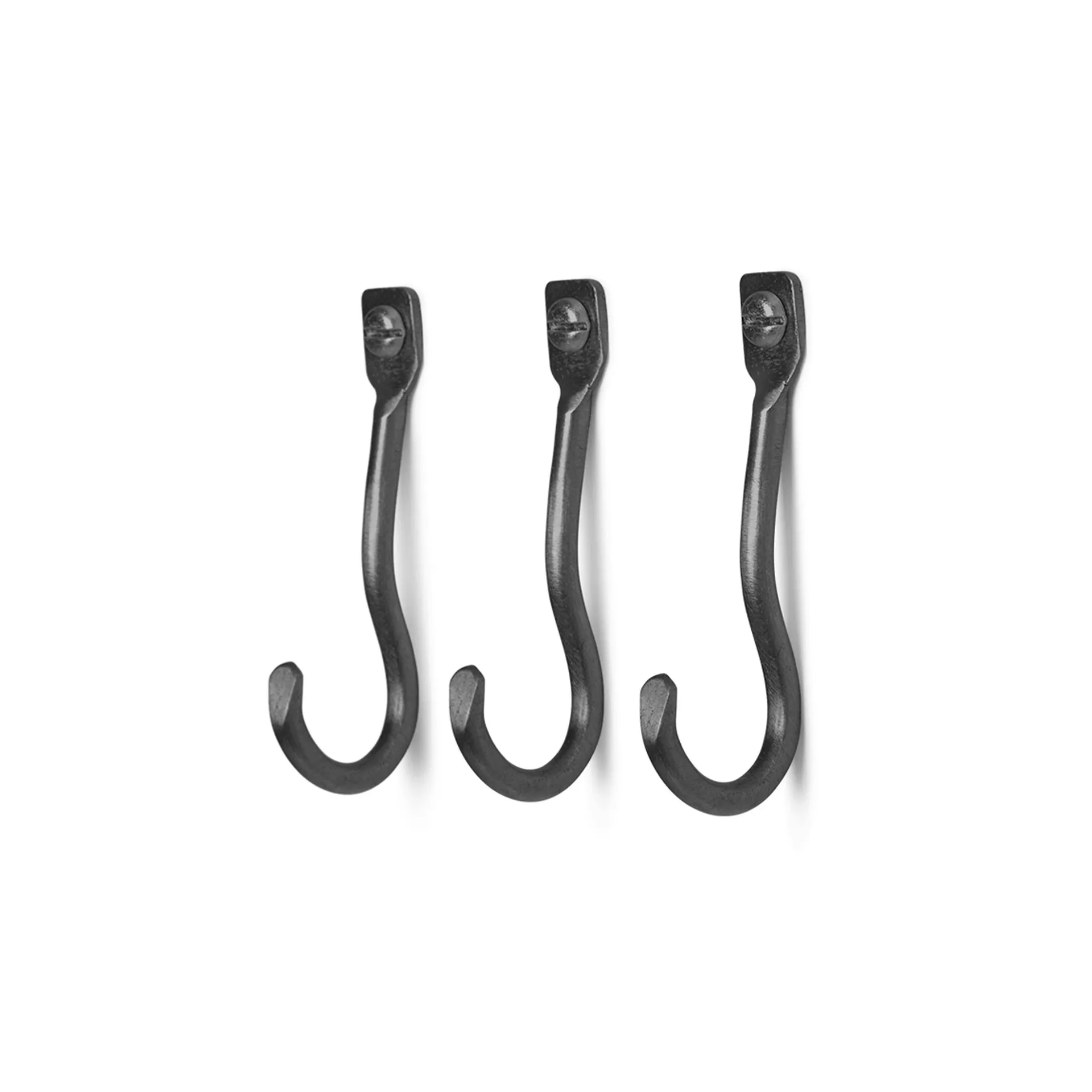 Curvature knagg 3-pakning, Svart messing Ferm Living
