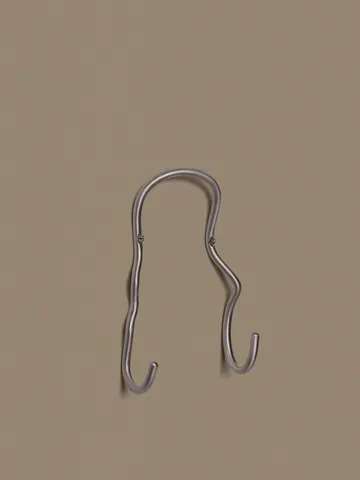 Curvature knagg dobbel - Stainless steel - Ferm Living