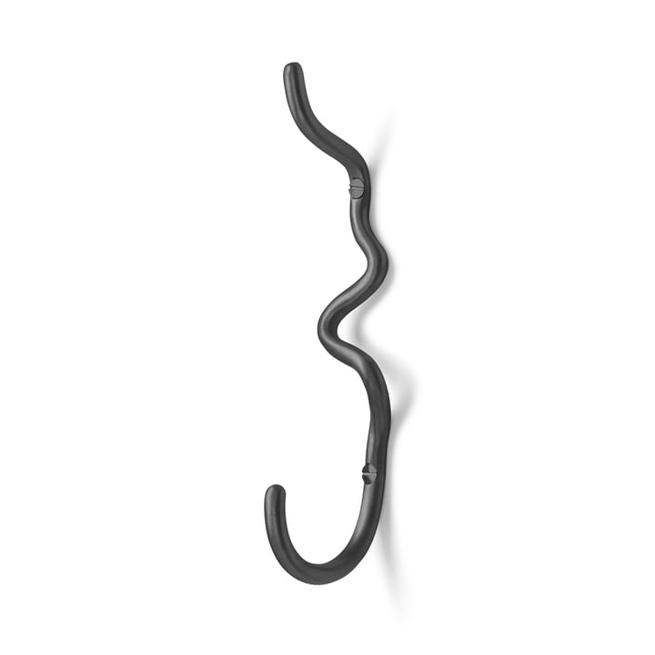 Curvature knagg enkel - Svart messing - Ferm Living