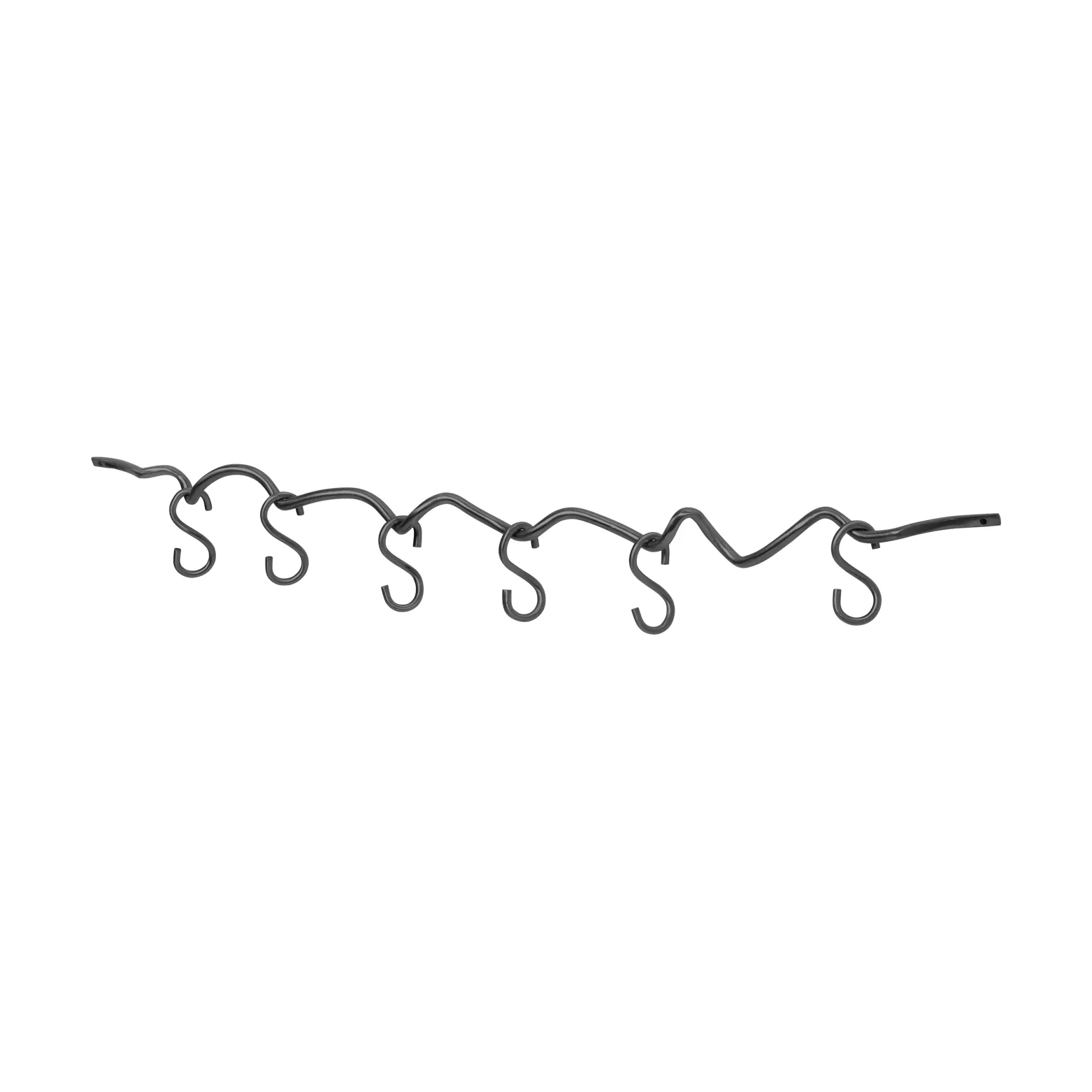 Curvature veggskinne inkl. 6 kroker, Black brass Ferm Living