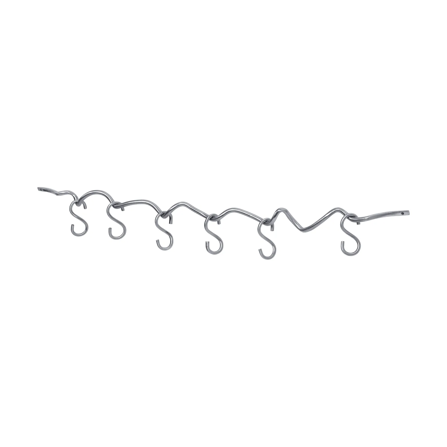 Curvature veggskinne inkl. 6 kroker, Stainless steel Ferm Living