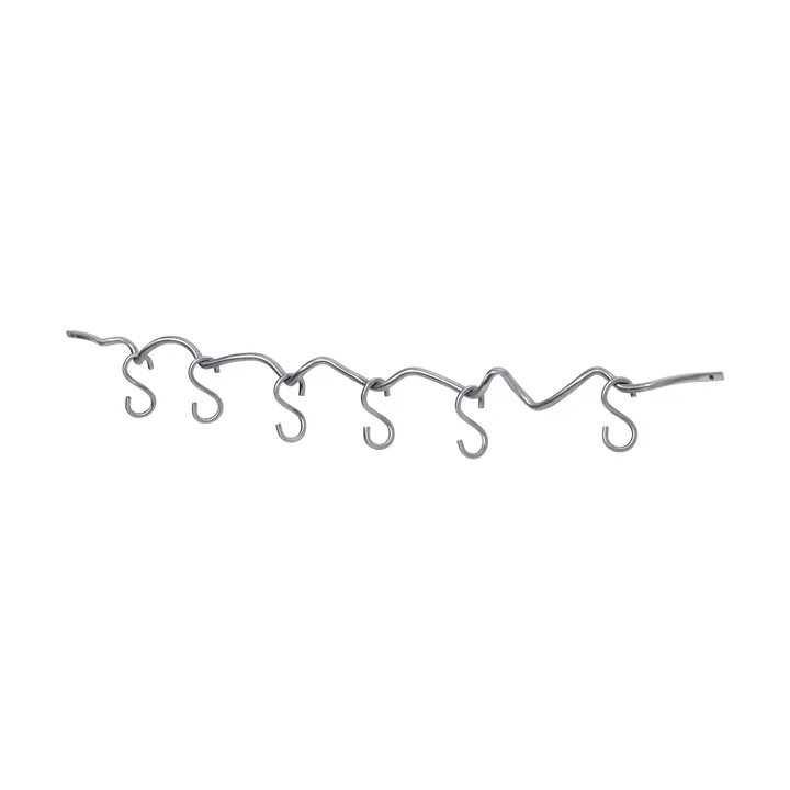 Curvature veggskinne inkl. 6 kroker - Stainless steel - Ferm Living