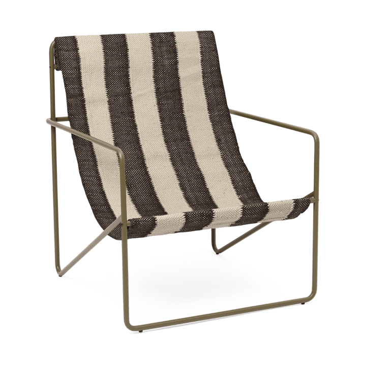 Desert loungestol - Olive, off-white, chocolate - Ferm Living