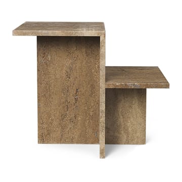 Distinct sidebord 59,5x35x50 cm - Dark Brown Travertine - Ferm Living