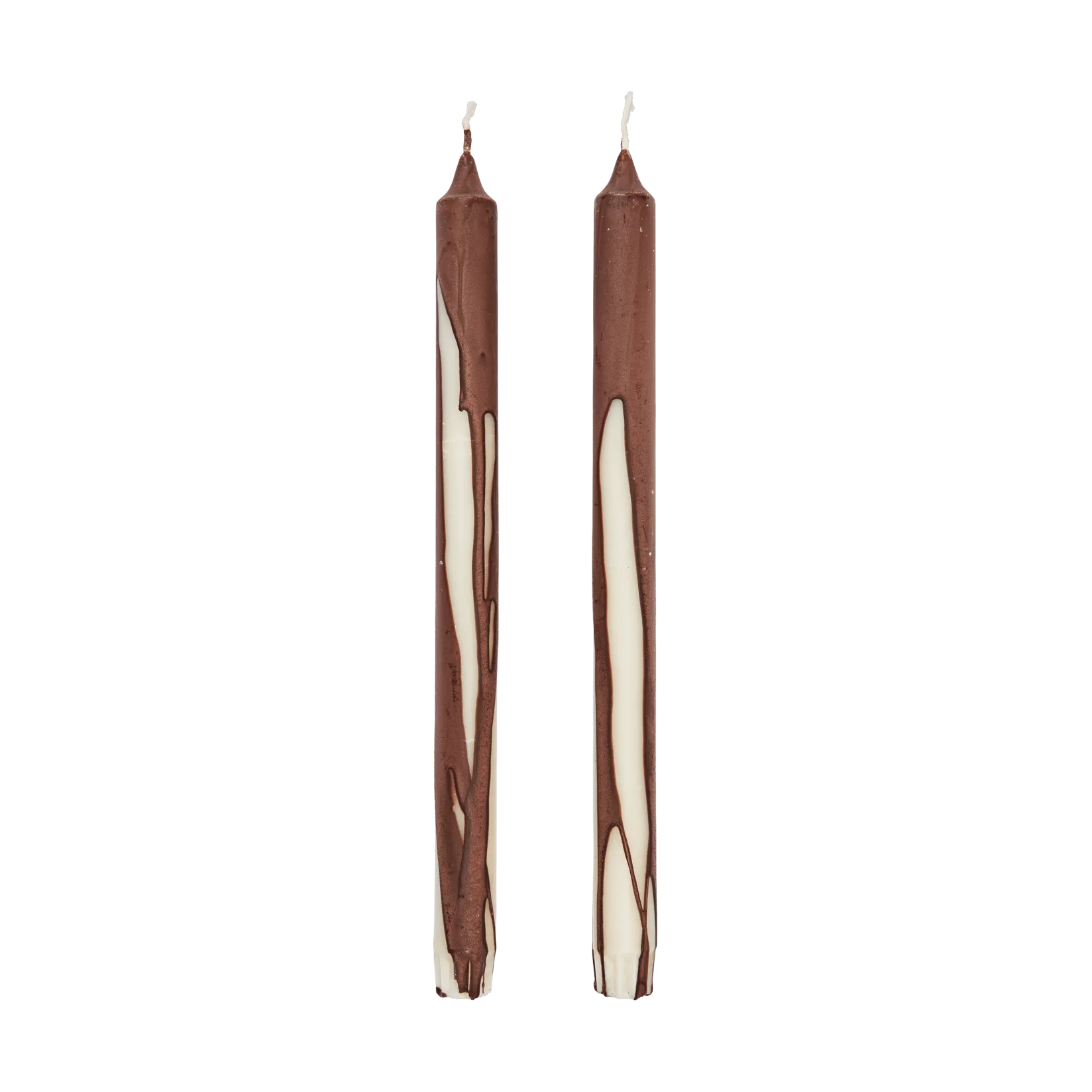 Dryp stearinlys 2-pakning, Mørk sjokolade Ferm Living