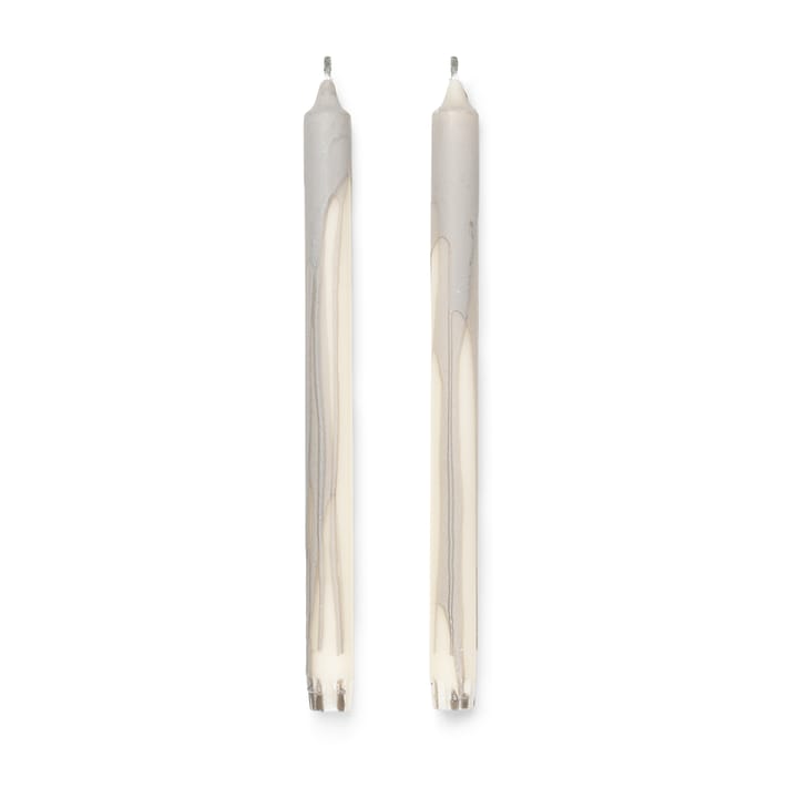 Dryp stearinlys 2-pakning - Warm Grey - Ferm Living
