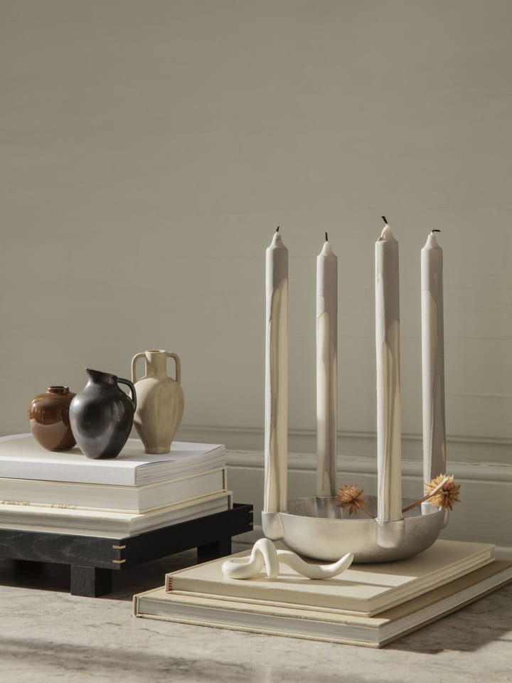 Dryp stearinlys 2-pakning, Warm Grey Ferm Living