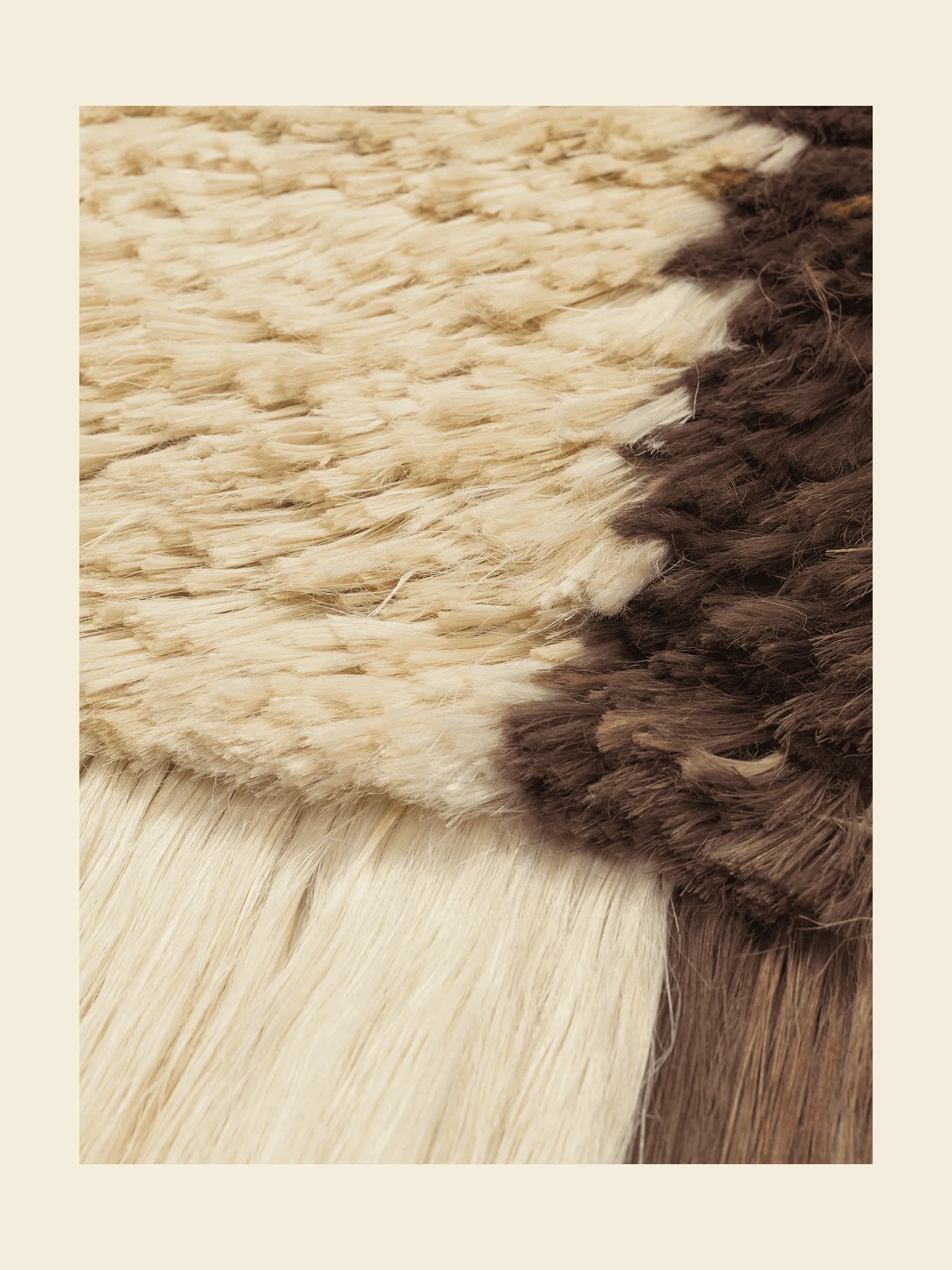 Edge Wall Rug veggdekorasjon 50 x 110 cm, Off-white-Coffee Ferm Living