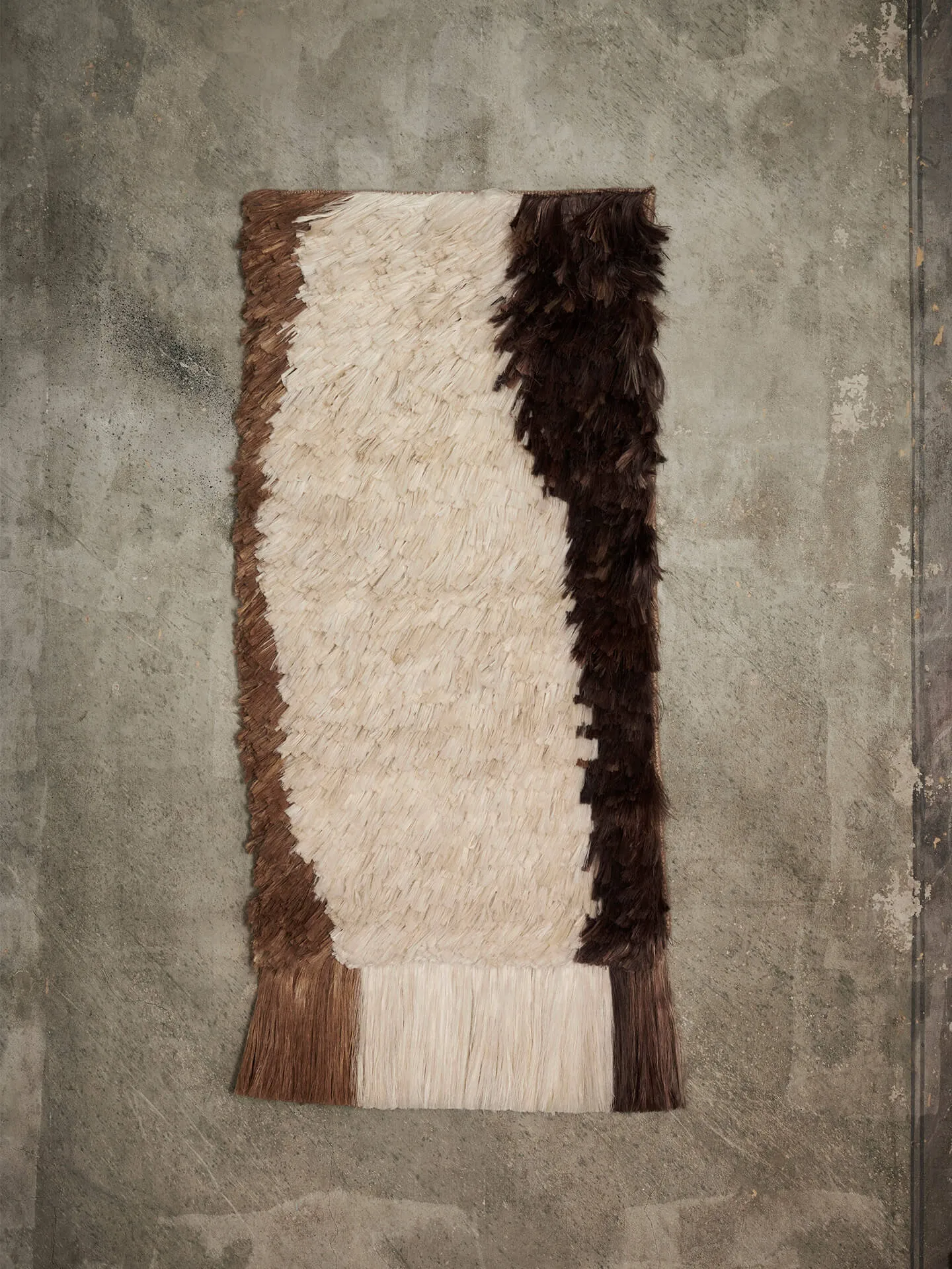 Edge Wall Rug veggdekorasjon 50 x 110 cm, Off-white-Coffee Ferm Living