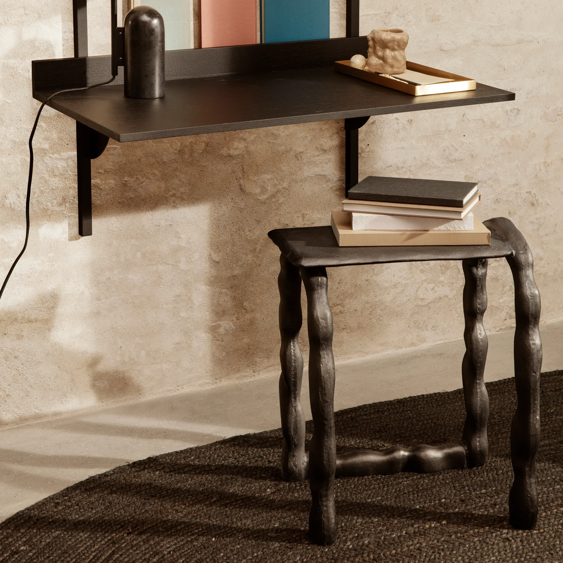 Eternal jutegulvteppe oval large, Black Ferm Living