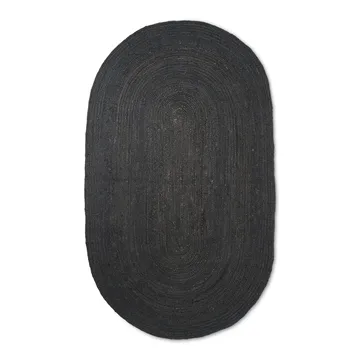 Eternal juteteppe oval small - Black - Ferm Living