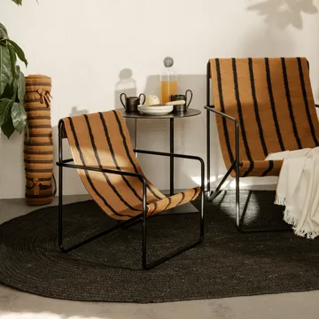 Eternal juteteppe oval small - Black - Ferm Living