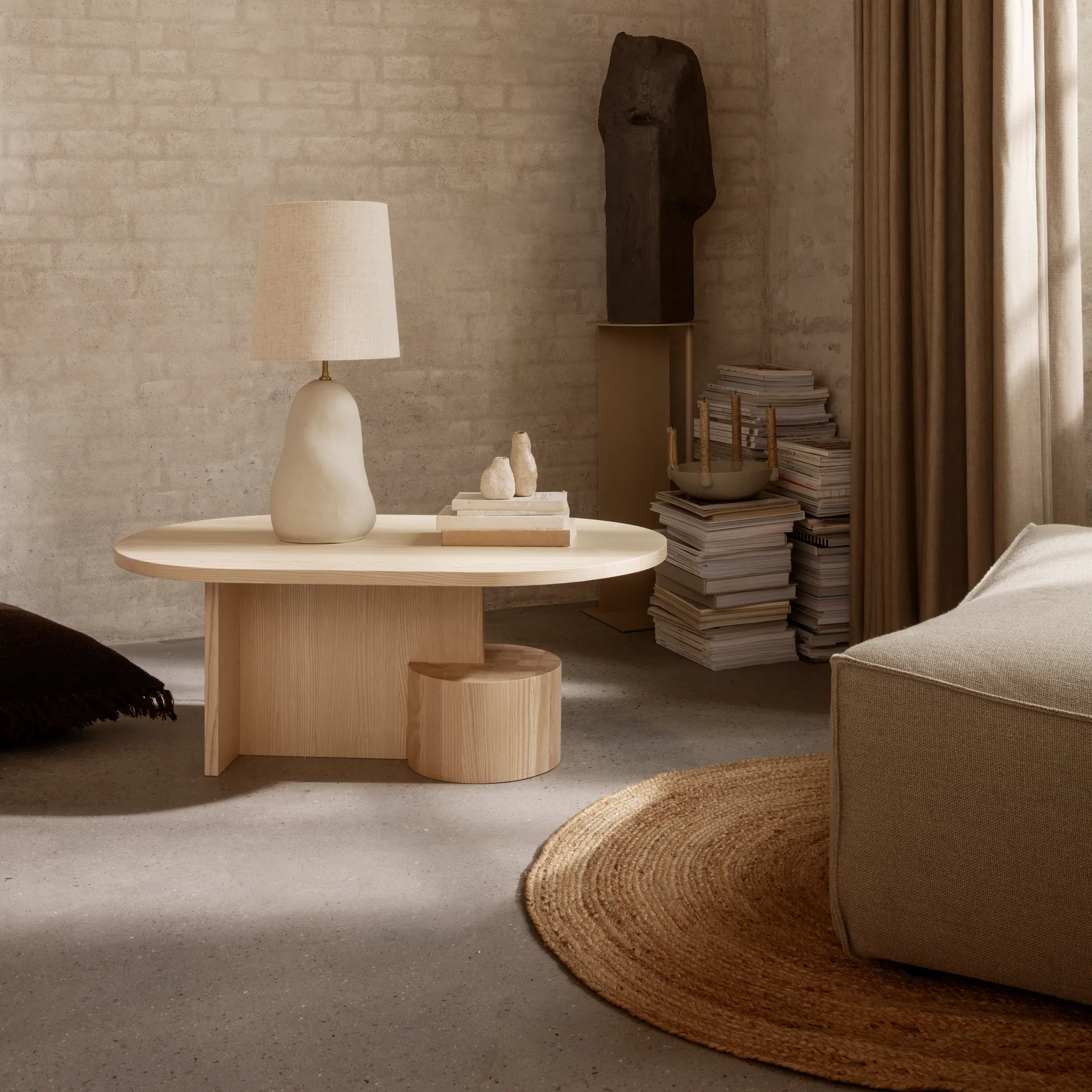 Eternal juteteppe oval small, Natural Ferm Living