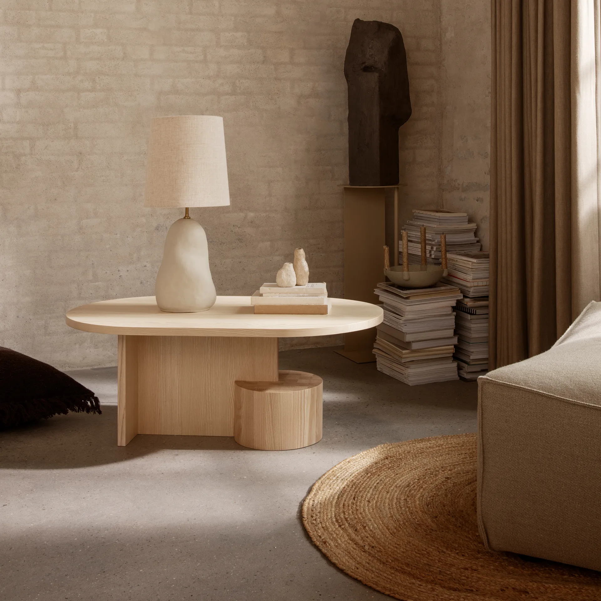 Eternal juteteppe rund large, Natural Ferm Living