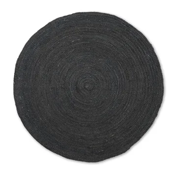 Eternal juteteppe rund small - Black - Ferm Living