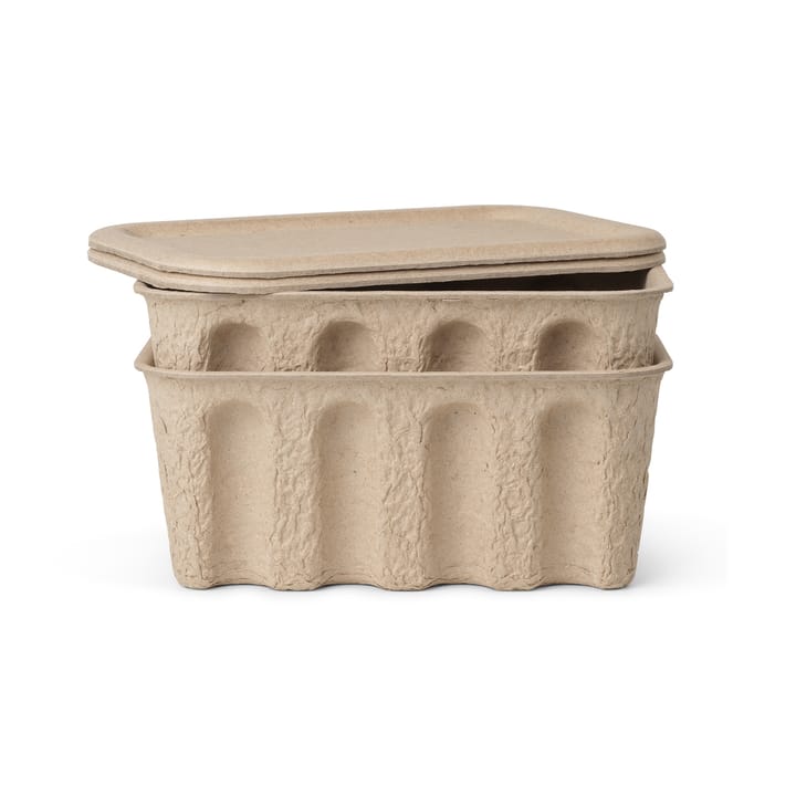 Ferm oppbevaringsboks papir liten 2-stk. - Brun - Ferm Living