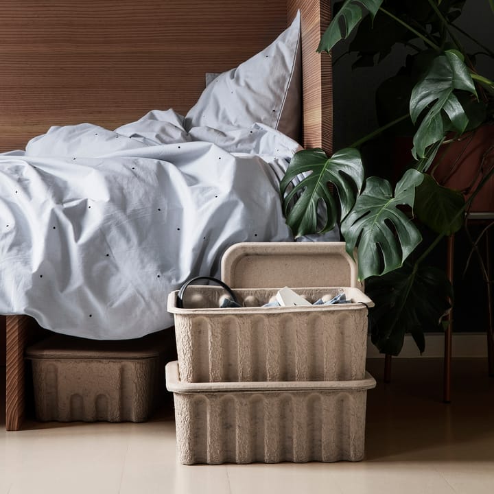 Ferm oppbevaringseske papir med lokk 2-pakning, Brun Ferm Living