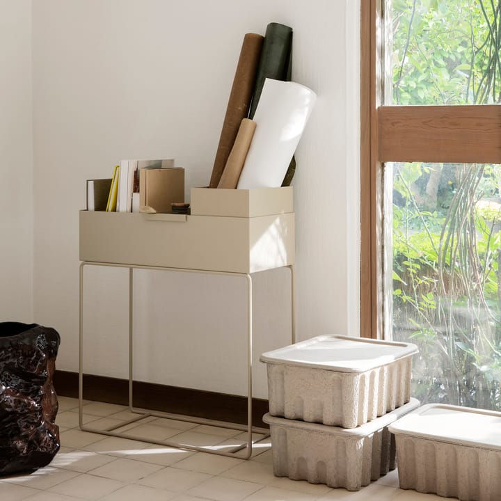Ferm oppbevaringseske papir med lokk 2-pakning, Brun Ferm Living