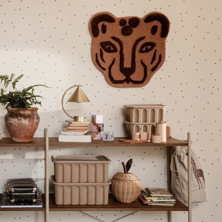 Ferm oppbevaringseske papir med lokk 2-pakning, Brun Ferm Living