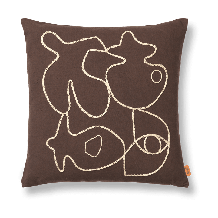 Figure putetrekk 50 x 50 cm, Coffee-Sand Ferm Living