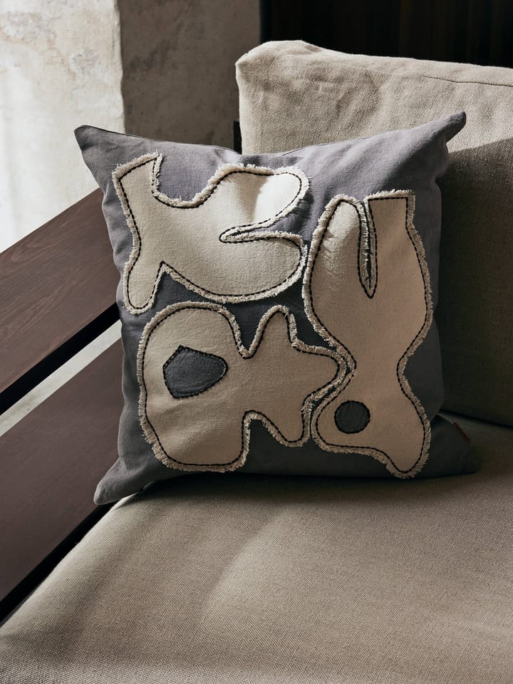 Figure putetrekk 50 x 50 cm, Grey Blue-Off-white Ferm Living